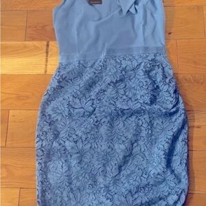 Elegant Blue Lace Dress